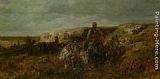 Adolf Schreyer Canvas Paintings - The Pass Over the Hills